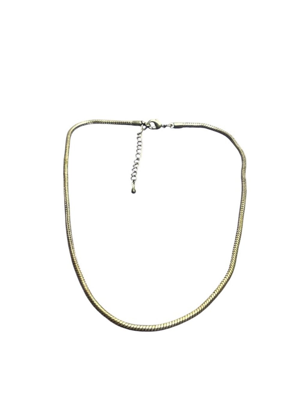 Vintage 90s Silvertone Serpentine Chain Necklace Lobster Clasp 16 - 18 inches